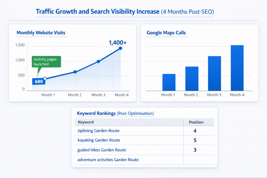 Growth After Implementing Tour Operator SEO Strategy