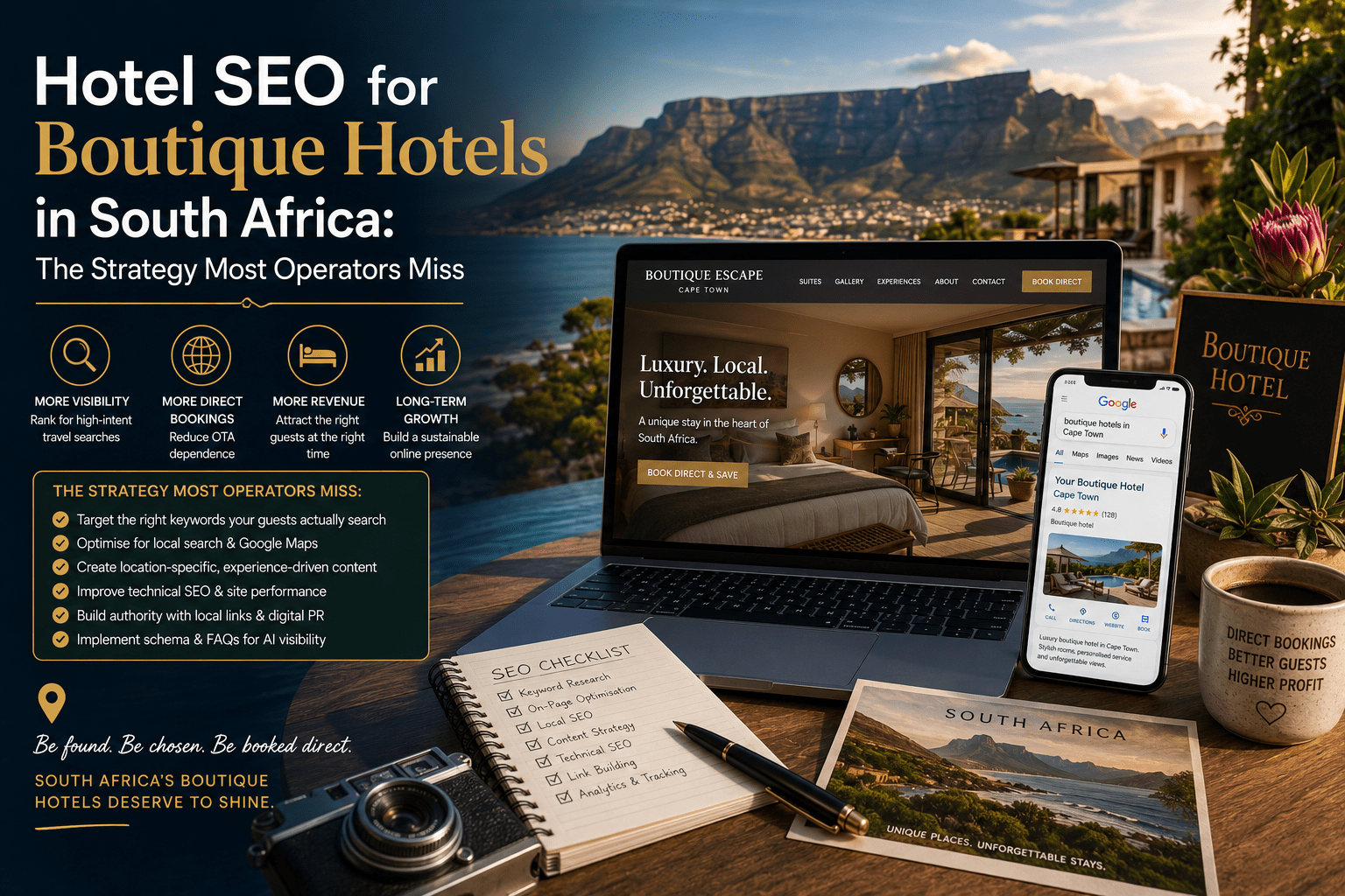 Hotel SEO for Boutique Hotels in South Africa: The Strategy Most Operators Miss