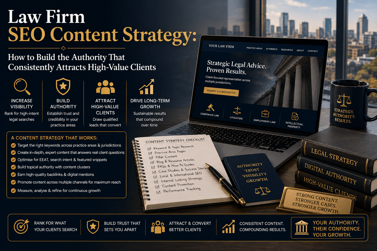 Law Firm SEO Content Strategy: How to Build the Authority That Consistently Attracts High-Value Clients