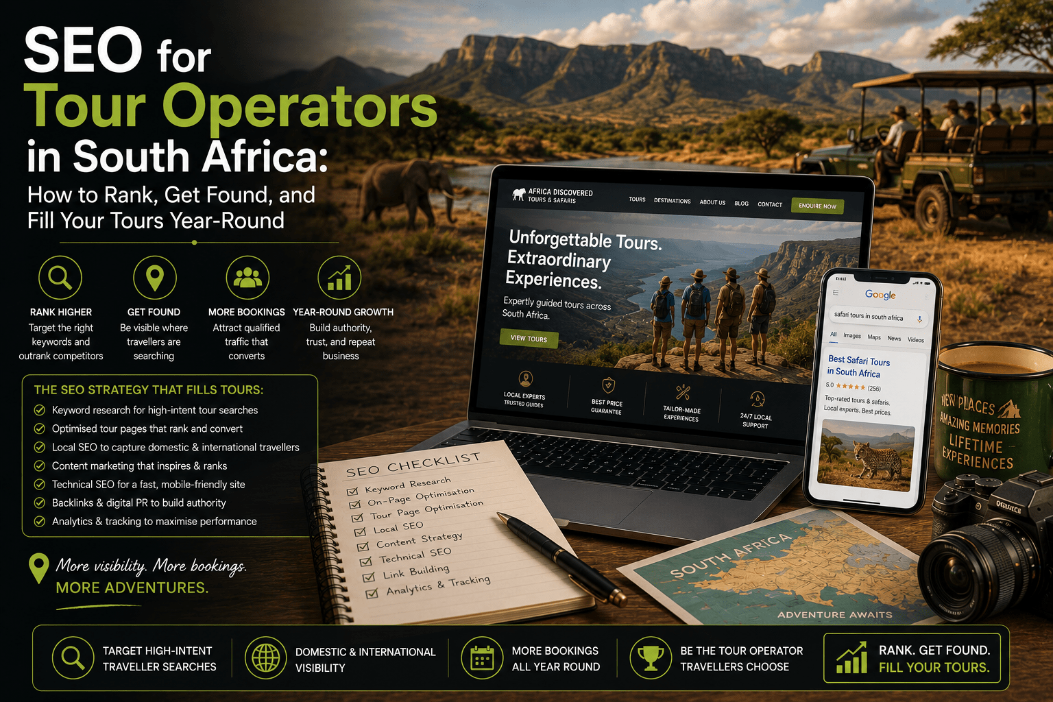 SEO for Tour Operators in South Africa: How to Rank, Get Found, and Fill Your Tours Year-Round